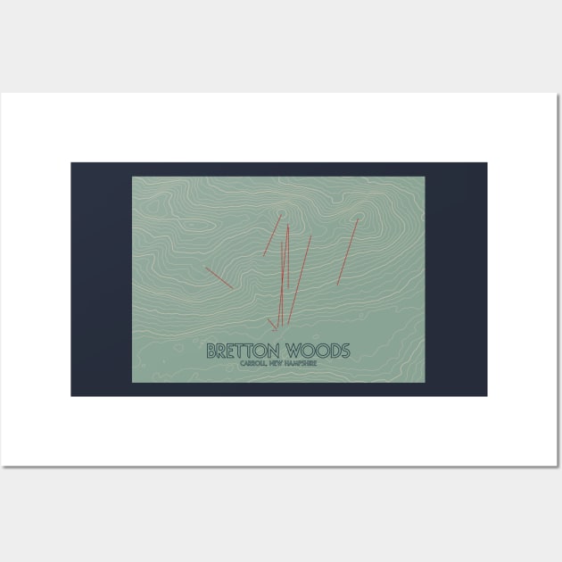 Bretton Woods Contour Topography Map Wall Art by ChasingGnarnia